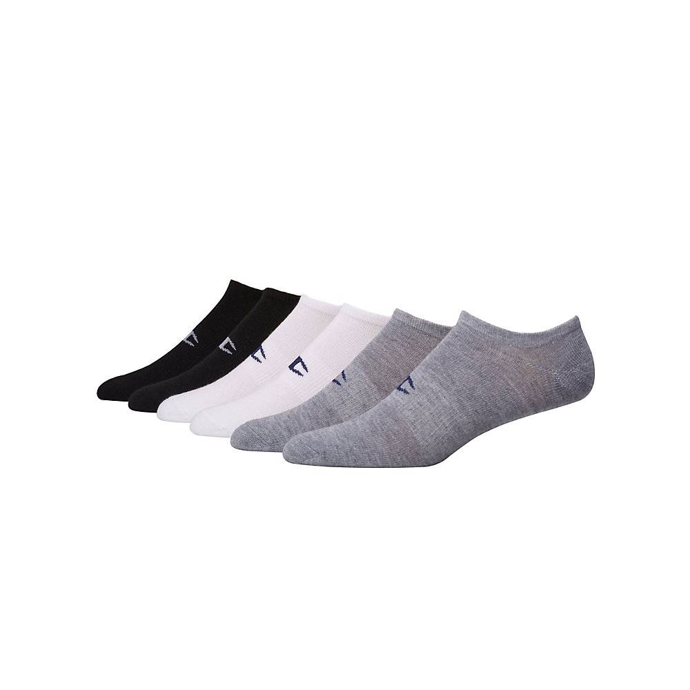 Champion Men's Logo Super No Show Socks, 6-Pack CH173 in Bulk Price