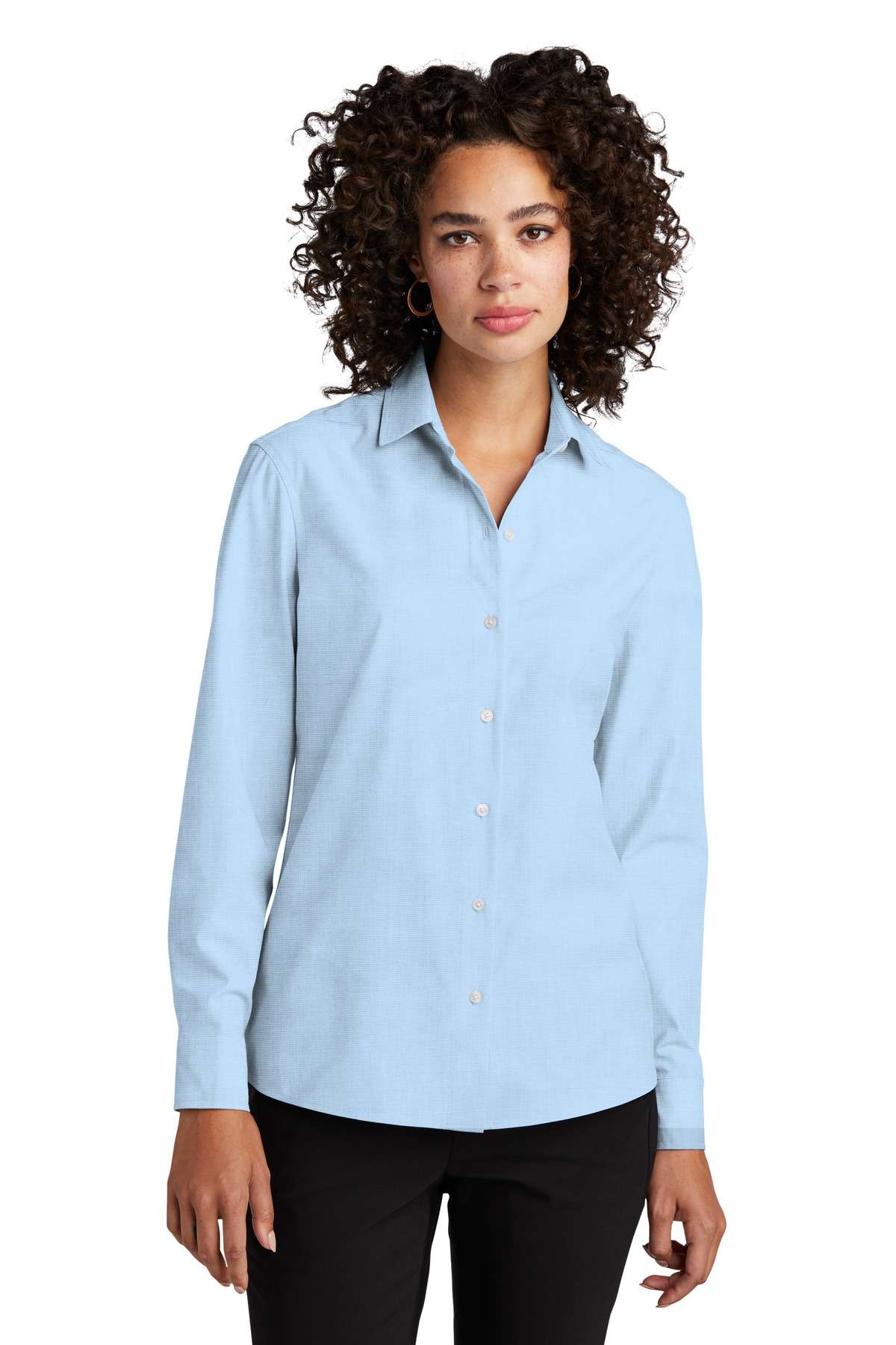 MERCER+METTLE Women's Long Sleeve Stretch Woven Shirt MM2001 in Best Price