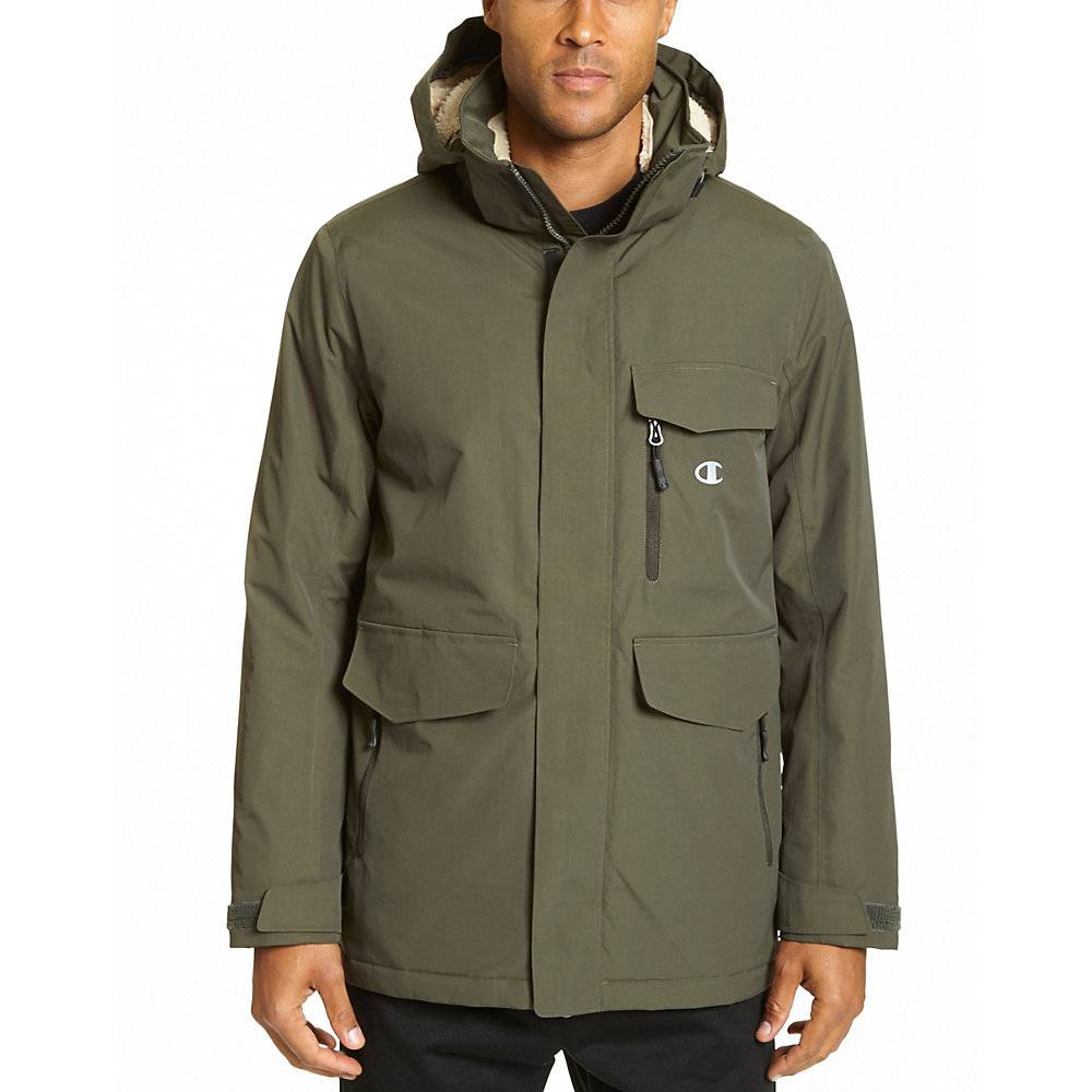 Champion Men's Big High Performance 2-Layer Jacket With Sherpa Lining ...