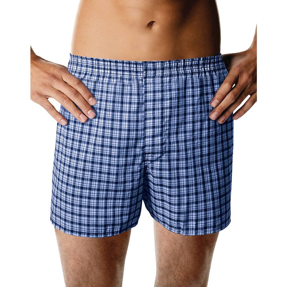 Hanes Men's ComfortBlend® Woven Boxers with Comfort Flex® Waistband 3-Pack