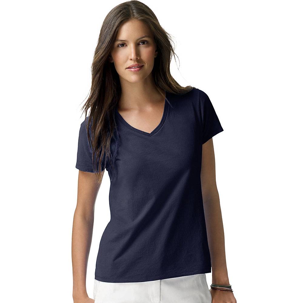 Hanes Style S04V Hanes Women's Nano-T V-Neck T-Shirt