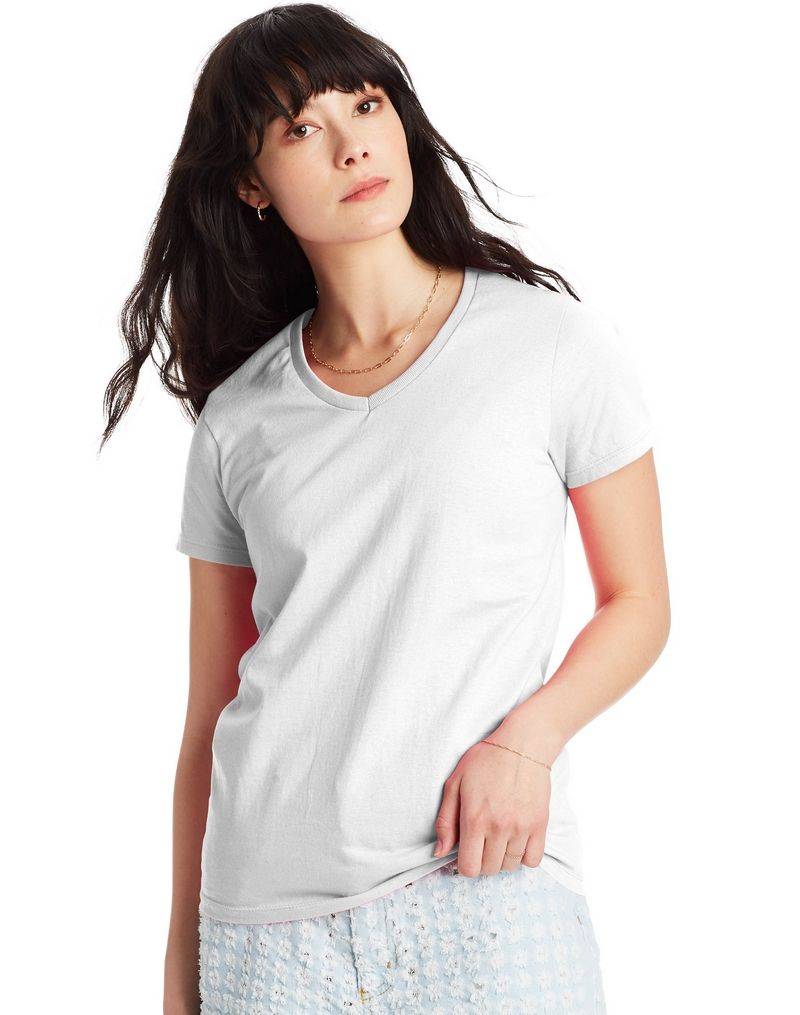 Hanes Style 5780 Hanes Relaxed Fit Women's ComfortSoft V-neck T-Shirt