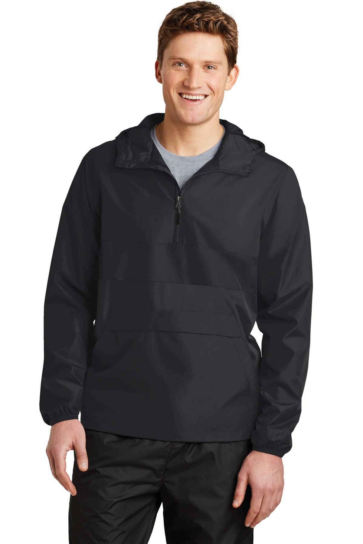 Sport-Tek JST65 Zipped Pocket Anorak - ApparelShopUSA