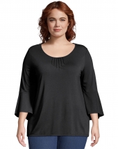 JMS Bell Sleeve Pintuck Tunic