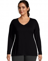 JMS Active Long Sleeve Cool Dri V-Neck Tee