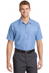 Red Kap Long Size, Short Sleeve Industrial Work Shirt. SP24LONG