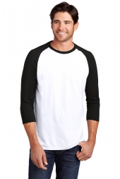 Mens Perfect Tri 3/4-Sleeve Raglan