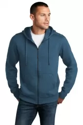 District DT1103 Perfect Weight Fleece Full-Zip Hoodie 