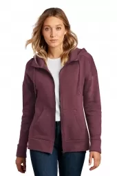 District DT1104 Women's Perfect Weight Fleece Drop Shoulder Full-Zip Hoodie 