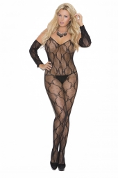 Elegant Moments Bow Tie Lace Bodystocking - 1604