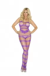 Elegant Moments Strappy Bodystocking With Open Crotch - 1658