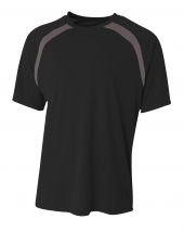 A4 N3001 Spartan Short Sleeve Color Block Crew For Adult Size Male