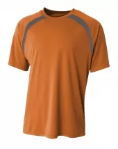 A4 N3001 Spartan Short Sleeve Color Block Crew For Adult Size Male