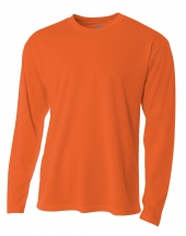 A4 N3253 Long Sleeve Birds-Eye Mesh Crew For Adult Size Male