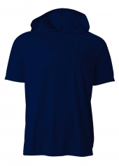 A4 N3408 Short Sleeve Hooded Tee For Adult Size Male