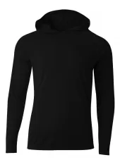A4 N3409 Long Sleeve Hooded Tee For Adult Size Male