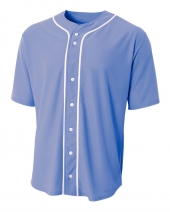 A4 N4184 Short Sleeve Full Button Baseball Jersey For Adult Size Male