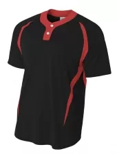 A4 N4229 2-Button Color Block Henley Shirt For Adult Size Male