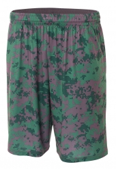 A4 N5322 Printed Camo Performance Short For Adult Size Male