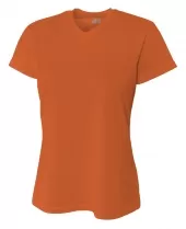 A4 NW3254 Short Sleeve V-Neck Bird's Eye Mesh Tee For Adult Size Female