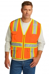 CornerStone CSV105 ANSI 107 Class 2 Surveyor Zippered Two-Tone Vest