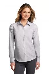 Port Authority LW657 Ladies SuperPro Oxford Stripe Shirt