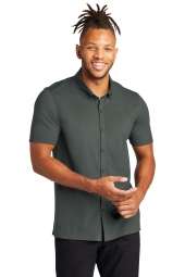 MERCER+METTLE Stretch Pique Full-Button Polo - MM1006