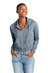 District Women's V.I.T. Fleece Full-Zip Hoodie - DT6103