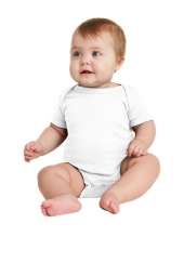 Rabbit Skins Infant Short Sleeve Baby Rib Bodysuit - RS4400