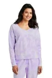 Port & Company Ladies Beach Wash Cloud Tie-Dye V-Neck Sweatshirt