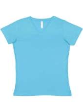LAT 3507 Ladies V-Neck Fine Jersey Tee