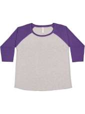 LAT 3830 Ladies Curvy Baseball Tee