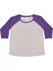 LAT 3830 Ladies Curvy Baseball Tee