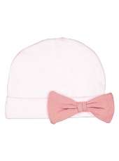 Rabbit Skins 4453 Infant Baby Rib Bow Cap