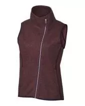 Cutter & Buck Mainsail Sweater-Knit Womens Full Zip Vest