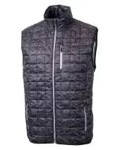 Cutter & Buck Rainier PrimaLoft Mens Eco Insulated Full Zip Printed Puffer Vest