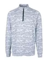 Cutter & Buck Traverse Camo Print Stretch Quarter Zip Mens Pullover