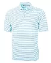 Cutter & Buck Virtue Eco Pique Stripe Recycled Mens Big and Tall Polo