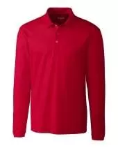 Clique Spin Eco Performance Pique Long Sleeve Mens Polo