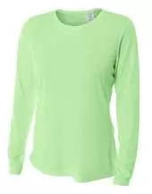 A4 NW3002 Long Sleeve Cooling Performance Crew For Adult Size Female