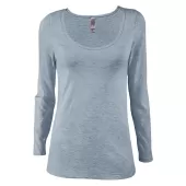 Platinum P507T Ladies Long-Sleeve Tri-Blend Scoop Neck Tee