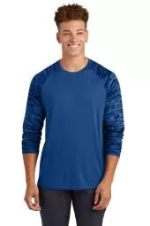 Sport-Tek Drift Camo Colorblock Long Sleeve Tee