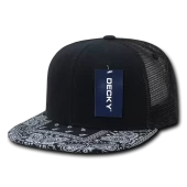Decky 1083 6 Panel High Profile Structured Bandanna Bill Trucker