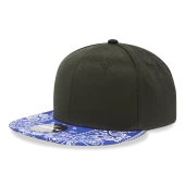 Decky 1093 6 Panel High Profile Structured Bandanna Bill Snapback