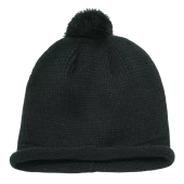 Decky 611A Solid RollUp Beanie w/PomPom