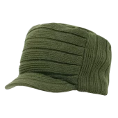 Decky 615 Knitted Flat Top Cap w/ Visor
