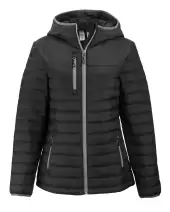 Clique Valhalla Recycled Insulated Puffer Womens Full Zip Hooded Jacket LQO00065