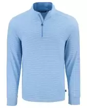 Cutter & Buck Forge Recycled Double Stripe Four-Way Stretch Mens Quarter Zip Pullover MCK01383