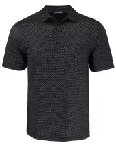 Cutter & Buck Pike Recycled Shadow Check Print Mens Polo MCK01342