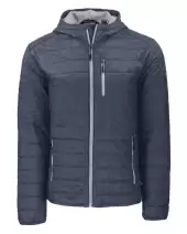 Cutter & Buck Rainier Recycled Insulated Puffer Mens Full Zip Hooded Jacket Jacket MCO00091